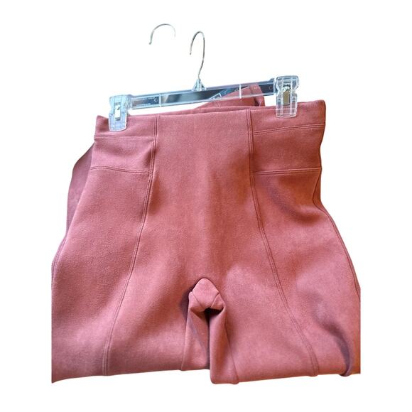 Spanx Faux Suede Leggings Mauve M - Picture 3 of 7